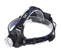 Lampe Frontale étanche à LED T6 réglable, Phare à Induction à focalisation évolutive, 3 Modes d'éclairage commutables, pour l'entretien/Le Camping en Plein air/la Conduite de Nuit/la