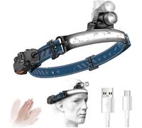 Lampe Frontale - FENTEC - 2000 Lumens - Rechargeable USB - 6 Modes - Capteur Intelligent