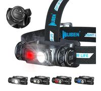 Lampe Frontale H1 Rechargeable Par Usb, Alimentée Par Piles 1200 Mah, Étanche, Très Lumineuse, Idéale Pour Le Camping, 2600 Lumens