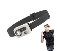 Lampe frontale, lampe frontale rechargeable - Phare LED de camping,Lampe frontale bandeau résistante à l'eau, voyant d'avertissement LED très brillant avec 5 Modes et capteur pour la course à pied