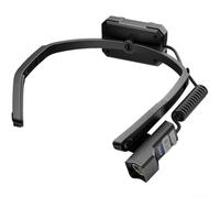Lampe frontale latérale avec détecteur de mouvement - Lumière LED rechargeable USB C pour course à pied, cyclisme, pêche - Design léger et réglable Noir 176 mm