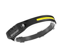 Lampe Frontale Led à Plusieurs Vitesses, Lampe Frontale à Capteur Rechargeable, Lampe Frontale à Induction Haute Luminosité Pour La PêChe De Nuit D'aventure (Blanc Et Rouge) Lampe Frontale En Silicone