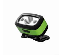 Lampe frontale LED avec batterie rechargeable et capteur infrarouge intelligent, autonomie de 24 heures, faisceau large réglable, étanche pour randonnée et camping (vert)