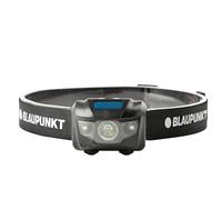 Lampe frontale LED Blaupunkt, 100 lumens, torche avec 5 modes, puissante & légère, résistante à l’eau, longue durée - autonomie de 20h, alimentée par piles - camping, course à pied, bricolage