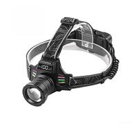 Lampe Frontale LED Camping Randonnée Éclairage Puissant | Alliage aluminium pour robuste, étanche IPX4, pour zoom télescopique, faisceau spotlight floodlight ajustable(A)