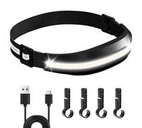 Lampe Frontale LED COB, Lampe Frontale Rechargeable USB - C Torche Légère à étanche Phare 230° à Lumière Rouge Super Léger Lumineuses Blanches la Headlight pour Course à Pied Camping Entretien Pêche