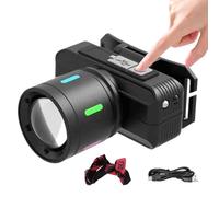 Lampe frontale LED Forme Appareil Photo Léger 3 Modes Lampe Frontale | Lampe Frontale Lumineuse pour Camping Randonnée Trek Trail Pêche Coupures courant et Entretien maison