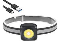 Lampe frontale LED,Lampe frontale rechargeable,1200 High Lumens COB Phares avec lumière rouge,Lampes frontales LED Super Bright avec 4 modes,Phare réglable étanche pour courir,Jogging,Pêche