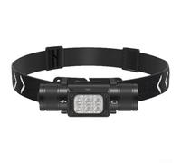 Lampe frontale LED rechargeable 1000 lumens avec 7 modes d'éclairage, charge de type C et fonction mémoire, étanche IP67 pour camping, randonnée, pêche et activités de plein air (HP360)