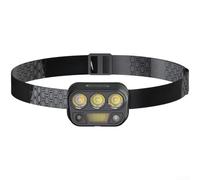 Lampe frontale LED rechargeable avec détecteur de mouvement USB - 2 fois plus lumineuse - 1200 mAh - Inclinable à 60° - Sangle élastique réglable - Étanchéité IPX4 - ABS léger - Pour extérieur (B)