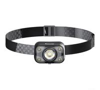 Lampe frontale LED rechargeable avec détecteur de mouvement USB - 2 fois plus lumineuse - 1200 mAh - Inclinable à 60° - Sangle élastique réglable - Étanchéité IPX4 - ABS léger - Pour extérieur (A)