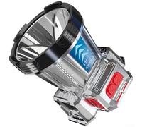 Lampe frontale LED rechargeable avec fonction de détection de mouvement et faisceau réglable pour activités de nuit en plein air pour randonnée, camping, course à pied (argent)