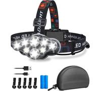 Lampe Frontale Led Rechargeable, Ultra Grand Angle De 230°, Étanche Ipx4, 4 Modes D'éclairage, Lampe Frontale Pour Jogging, Camping, Randonnée Et Extérieur