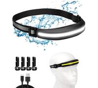 Lampe Frontale Led Rechargeable, Ultra Grand Angle De 230°, Étanche Ipx4, 4 Modes D'éclairage, Lampe Frontale Pour Jogging, Camping, Randonnée Et Extérieur