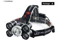 Lampe Frontale Led Super Brillante, Avec 5 X T6, 4 Modes D'éclairage, Pour Le Camping, L'aventure, La Pêche, Etc.