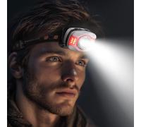 Lampe Frontale Led Ultra Puissante, 6 Modes D'éclairage & Lumière Blanche Et Rouge, Torche Frontale Rechargeable Portable 45° Réglable, Ipx4 Étanche Accessoire Camping/Cyclisme/Randonnée/Pêche