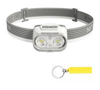 Lampe frontale légère Nitecore UT27 MCT Pro à haute CRI avec trois températures de couleur, pour course en trail avec 2 piles HLB1500, Étiquette (Gris)