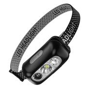 Lampe frontale - Lumière casque rigide | Lampe à détecteur de mouvement avec 3 modes | Lampe étanche pour camping en plein air | Randonnée Cyclisme Pêche Course Réparation Adventure Camping Head