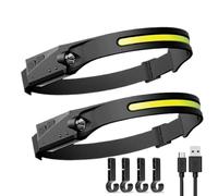 Lampe frontale Luxe Light, légère et étanche, idéale for le camping, la course à pied et la pêche(2pc)