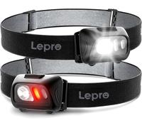 Lampe Frontale Puissante, Lampe Frontale Led 1500 Lux Avec Lumiere Rouge Et 6 Modes D'eclairage, Lampe Torche Frontale A Piles Etanches Ipx4 Pour Cyclisme, Camping, Randonnee, Bricolage - 2pcs