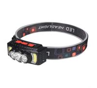 Lampe Frontale Randonnée Lumières Sécurité Lampe Frontale Randonnée | XPE et COB LED, portée 500m, vision nocturne claire, idéal sentiers sombres, sécurité maximale(81DS)