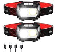 Lampe Frontale Rechargeable 2 Pack, Super Lumineux Léger Torche Frontale Led Puissante Avec Voyant Rouge,8 Modes D'éclairage,Capteur Mouvement,Ipx5 Étanche,30h D'autonomie Pour Camping/Pêche