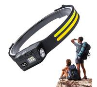 Lampe Frontale Rechargeable,300 Lumen Magnétique Capteur de Mouvement Étanche Ajustable - Lumineuse LED Pour Travail Avec Frontale Et Lampe De Poche,pour Randonnée Pêche Réparation Randonnée Sac à Dos