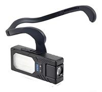 Lampe frontale rechargeable avec détecteur de mouvement, lampe frontale à LED, lampe de travail magnétique, lanterne de camping pour course à pied, promenade du chien, stroboscope SOS, noir (B)