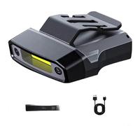 Lampe frontale rechargeable avec détecteur de mouvement pour Garmin - Étanche - Batterie 800 mAh - Réglable pour les modes d'éclairage - Bande élastique légère - Mains libres (A)