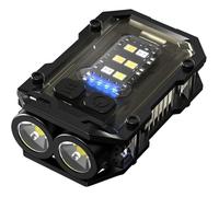 Lampe frontale rechargeable - Double source lumineuse Clip magnétique - Éclairage nocturne - Noir