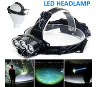 Lampe Frontale Rechargeable Multifonctionnelle À 5 Led, Imperméable, Réglable, Pour L'extérieur, Randonnée, Pêche, 1 Pièce