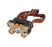 Lampe frontale rechargeable par USB avec cinq LED puissantes avec fonction étanche et angle réglable pour l'utilisation