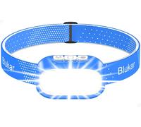 Lampe Frontale Rechargeable, Torche Frontale Led Ultra Puissante-2 Couleurs, Gradation En Continu, 12 Modes, Capteur Mouvement, Étanche, 30h D'autonomie Pour Randonnée/Course/Urgence,Bleu Roi