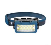 Lampe frontale rechargeable USB avec détecteur de mouvement étanche pour course à pied, camping, pêche, randonnée, cyclisme, promenade de chien, adultes, enfants, noir et bleu, 19 cm (B)