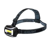 Lampe Frontale Super Lumineuse Spotlight COB Alimenté par Batterie Torche Frontale pour Course Camping Cyclisme Éclairage Extérieur (Schwatz)