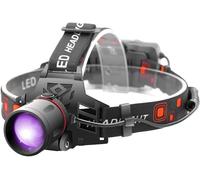 Lampe Frontale Uv, Lampe Frontale Uv Rechargeable Avec 395nm Lumière Ultraviolette Blacklight Phare Zoom Lampe Frontale Noire Pour La Pêche, Scorpions, Taches D'urine Pour Animaux De Compagnie