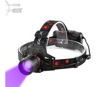 Lampe Frontale Uv, Ultraviolette Lampes Frontales Led Rechargeable Lampe Frontal Blacklight Pour La Pêche/Les Scorpions/Les Fuites D'huile Automobile Et De Cvc/L'art (Blanche + Violette)