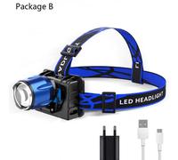 Lampe Frontale Violette À Led Uv 8000lm, Batterie 395nm, Chargeur Usb Intégré, Capteur