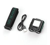 Lampe frontale XPG+LED Lampe frontale de pêche extérieure avec capteur d'ondes Lampe frontale rechargeable Lampe clignotante rouge pour l'aventure en plein air