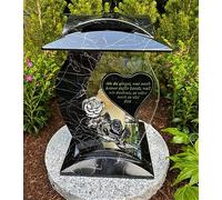 Lampe funéraire fabriquée à la main avec rose et motif « Als du gehst geht war noch keiner dafür bereit, Weil wir dachten, es wäre noch so viel Zeit » - Lanterne funéraire décorative de jardin avec