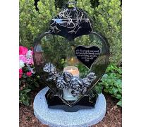 Lampe funéraire lanterne forme cœur avec inscription NOUVEAU - Lumière funéraire bougie bougie funéraire décoration funéraire 33 cm H.! Décoration funéraire nouveau modèle incl. bougie