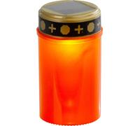 Lampe funéraire MagicHome TG-62, avec bougie LED, pour tombe, rouge, charge solaire