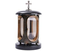 Lampe funéraire suédoise noir funéraire bijoux lumière cimetière luminaire croix noir