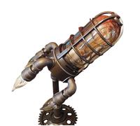 Lampe fusée steampunk, bazooka, flamme, veilleuse, cadeau, décoration d'intérieur