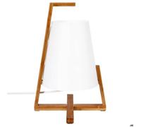 Atmosphera Lampe Gong bambou blanc H32 cm