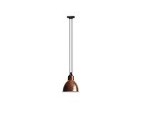 Lampe Gras N322 XL Suspension Cuivre Brut et Blanc Round