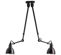 Lampe Gras N302 Plafonnier Double Noir Mat & Noir & Cuivre