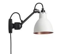 Lampe Gras N304 Applique Murale Noir Mat & Blanc/ Cuivre avec Câble