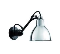 DCW Lampe Gras N°304 Black Round Wandleuchte, abat-jour chromé