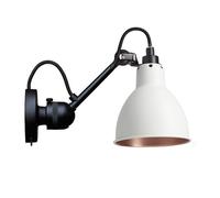Lampe Gras N304 Applique Murale Noir Mat et Blanc/ Cuivre avec Interrupteur Marche/arrêt